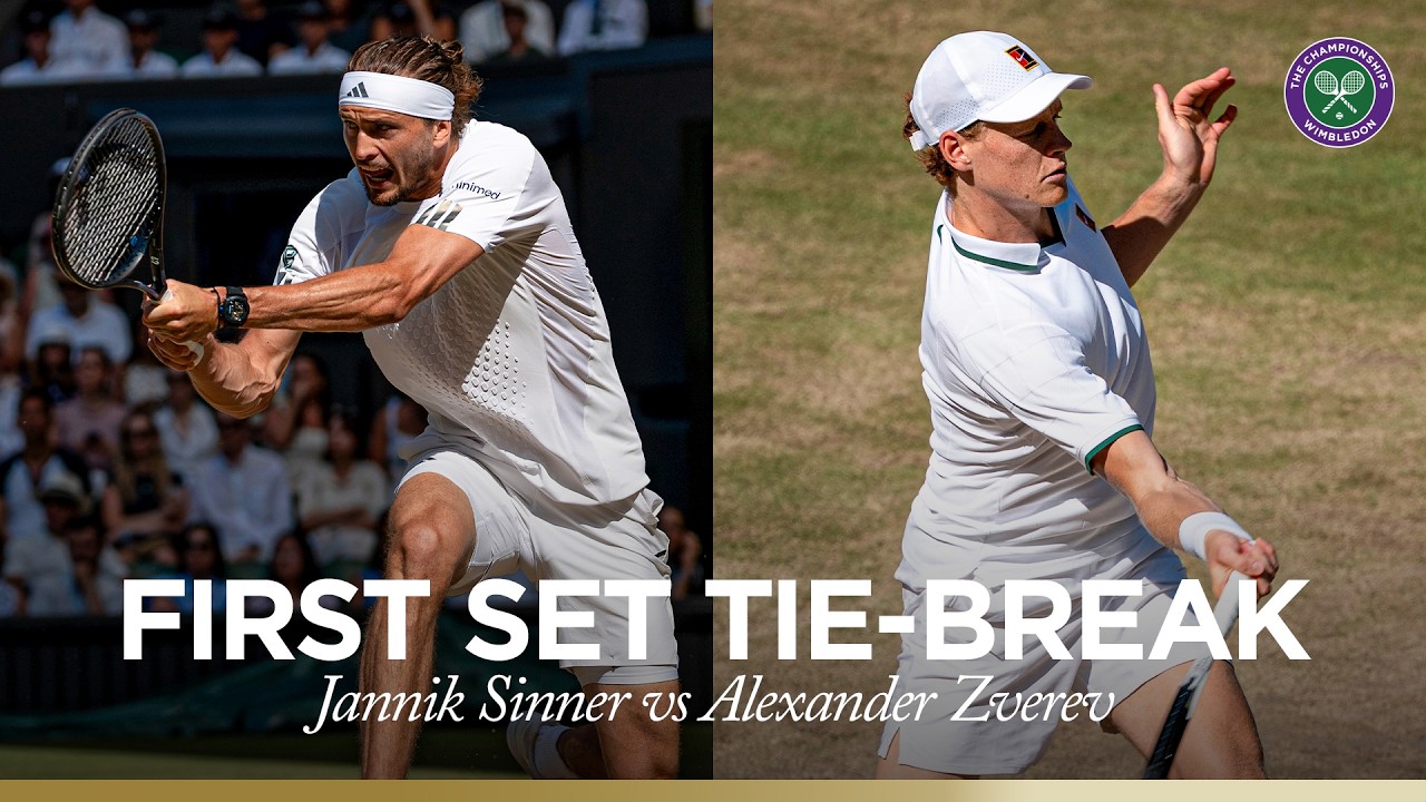 Full THRILLING tie-break between Alexander Zverev & Jannik Sinner 🤯 | First Set | Wimbledon 2026