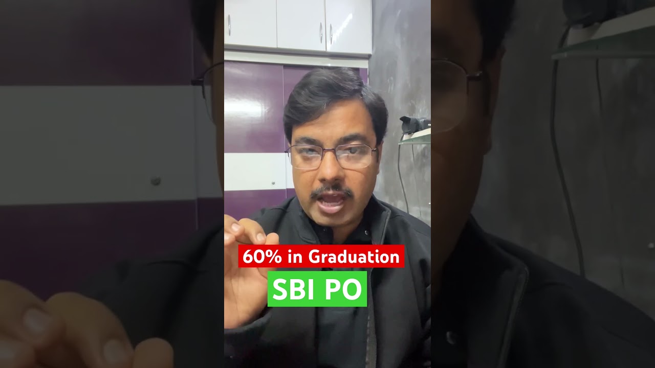60% in Graduation in SBI PO 2024? #sbipo #sbipo2024 #studysmart