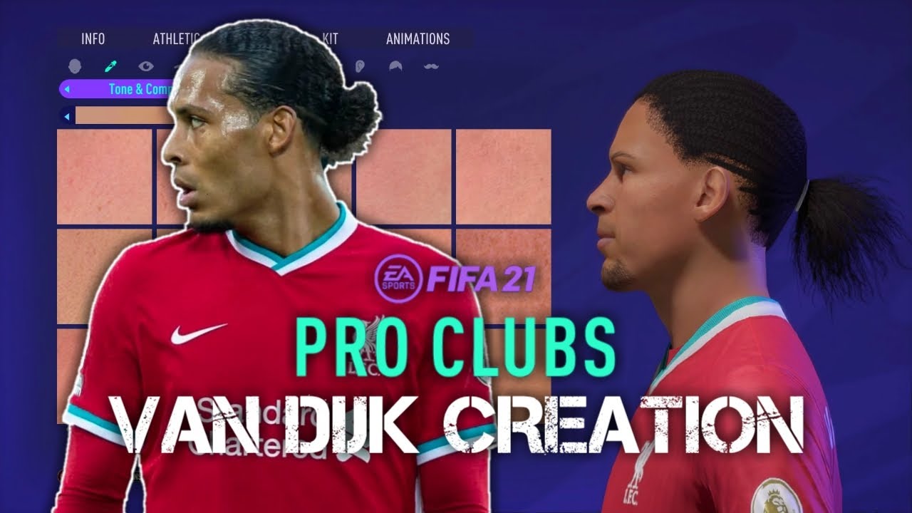FIFA 21 Virgil Van Dijk Pro Clubs Creation