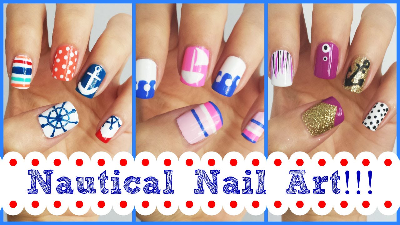 Nautical Nail Art!!! Three Easy Designs | MissJenFABULOUS