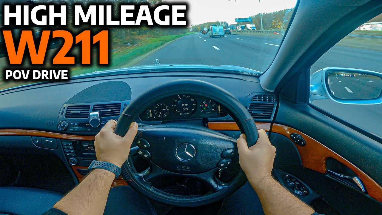 MERCEDES BENZ E CLASS (W211) E220 CDI *HIGH MILEAGE* - POV TEST DRIVE & REVIEW (UK)