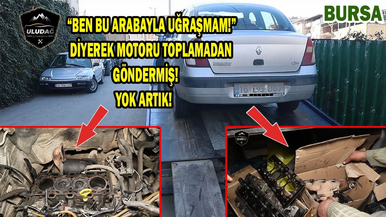 MOTORU SÖKMÜŞLER AMA TOPLAYAMAMIŞLAR! (Renault Clio 1.5 DCİ Motor Rektifiye Sıfır Silindir Kapak)