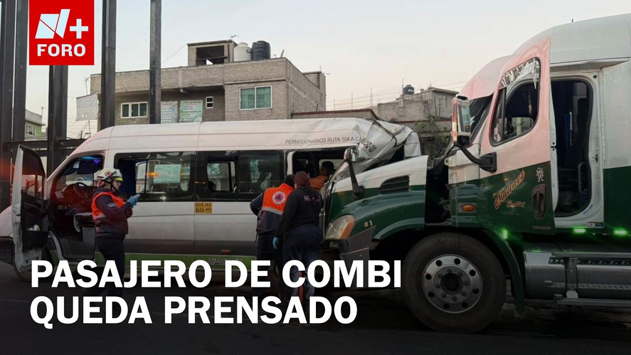 Accidente en la M&eacute;xico-Puebla deja un pasajero prensado