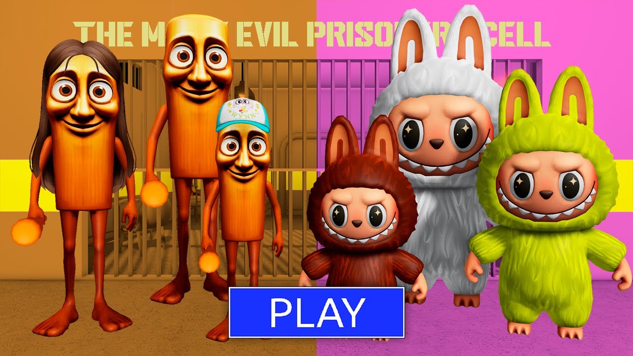 TUNG TUNG SAHUR Family Vs LABUBU Family in BARRY'S PRISON RUN! New Obby #Roblox