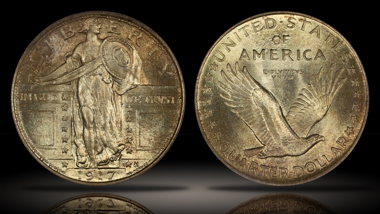 1917 Type One Standing Liberty Quarter PCGS MS65FH Excellent Gem Type Coin Strong Full Head Strike