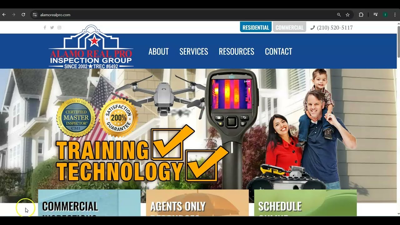 Website Analysis Video for Alamo Real Pro Inspection Group