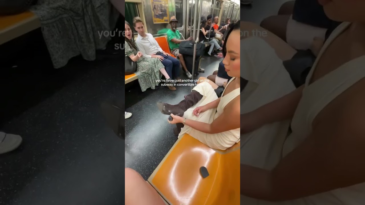 convertible heel boots were made for walking&hellip; and turning heads on the subway 🚇 👢 #convertibleheels
