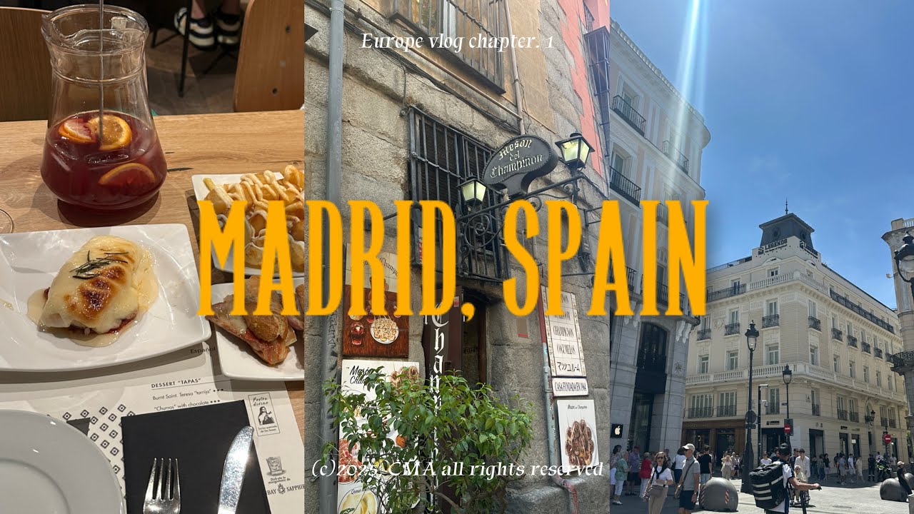 유럽 여행 브이로그🇪🇸EP.1 스페인 마드리드ㅣ미식의 나라🍴10박 11일ㅣSpain, Madrid Vlogㅣ에티하드 항공, 꿀대구, 이베리코 스테이크, 츄러스❤️ㅣ혼자서 잘 다녀요