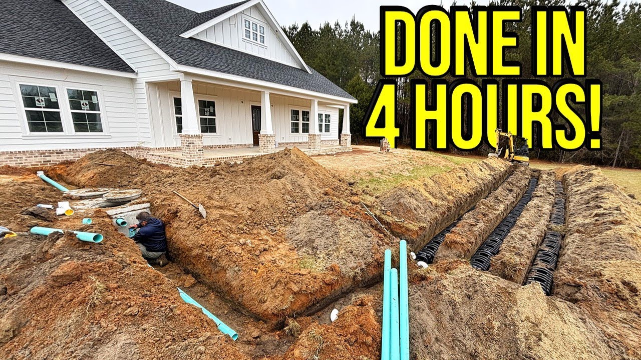Complete Septic Tank and Leach Field Install with COST!!