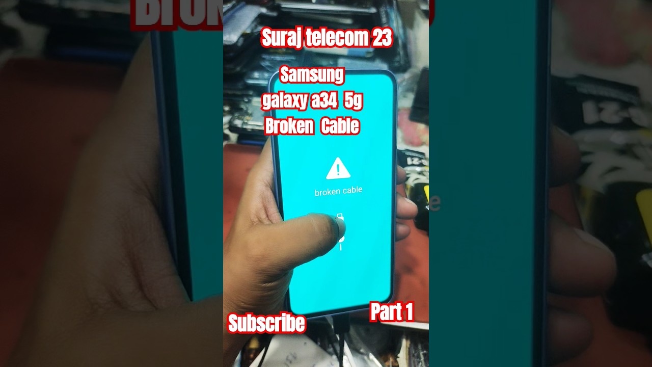 Samsung galaxy a34 5g Broken  Cable #surajtelecom23 #samsunga345g #shorts #youtubeshorts