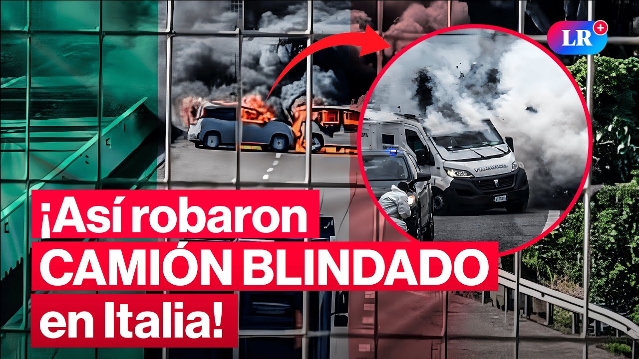 Caos en Italia: Falsos policías detonan camión blindado en plena autopista #LR