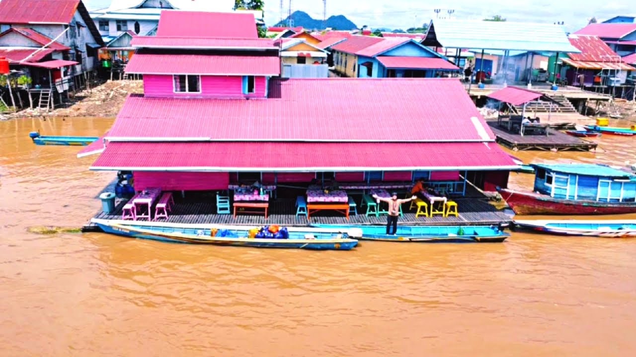 2 hari camping bermalam di Rumah Rakit terapung Atas Air,Berburu ikan & pertualangan di hutan sungai