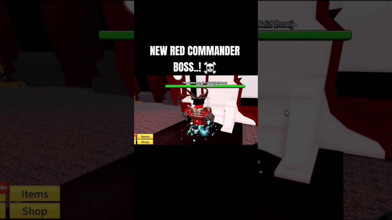 New Red Commander Boss in Blox Fruits..! ☠️ #bloxfruits #roblox #fyp
