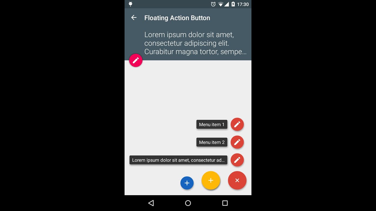Floating Action Button for Android demo
