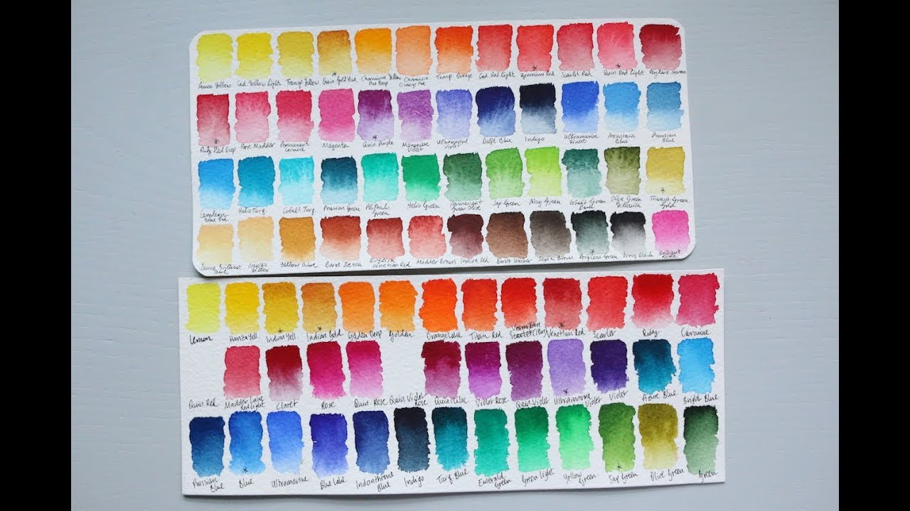 Customised Watercolour Palette Comparison | St Petersburg White Nights + Schmincke Horadam