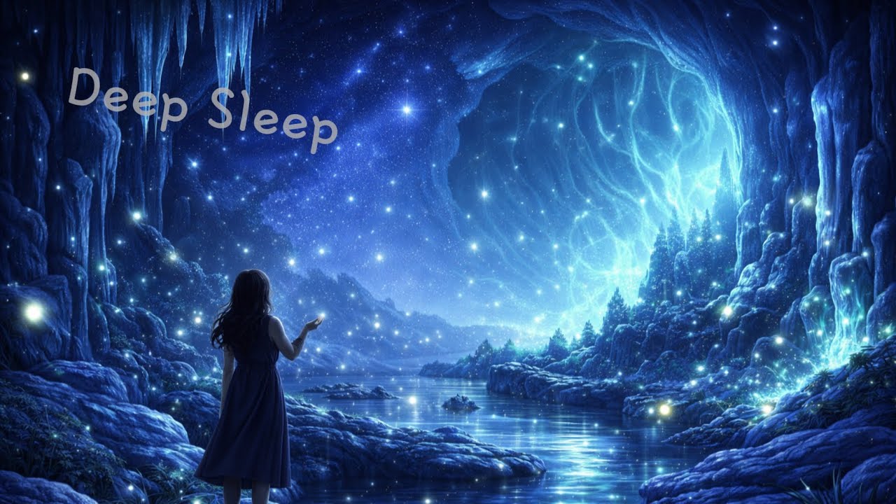 Luminous Cave of the Blue Night | Dreamy Sleep Ambience