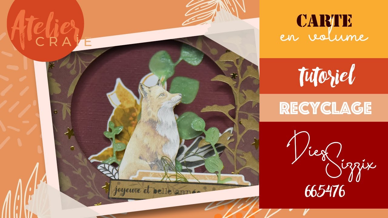 TUTO | Carte bonne année | Dies Sizzix 665476 | Scrapbooking