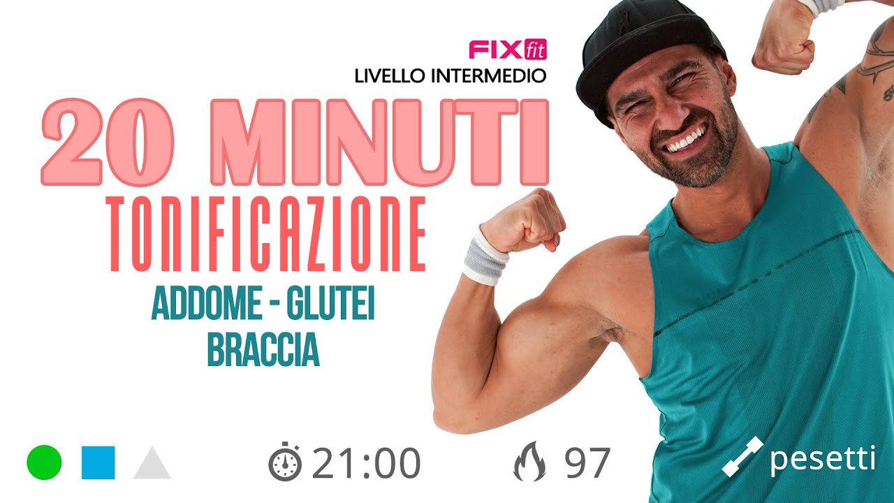 Esercizi Per Tonificare Addominali, Glutei e Braccia (con pesetti)