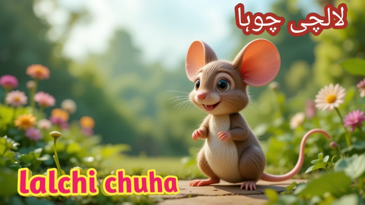 Lalchi Chooha (Cartoon)🐭 | New Kids Poem |Kids 3D Cartoon | Kids Nursery rhymes |madni poems|