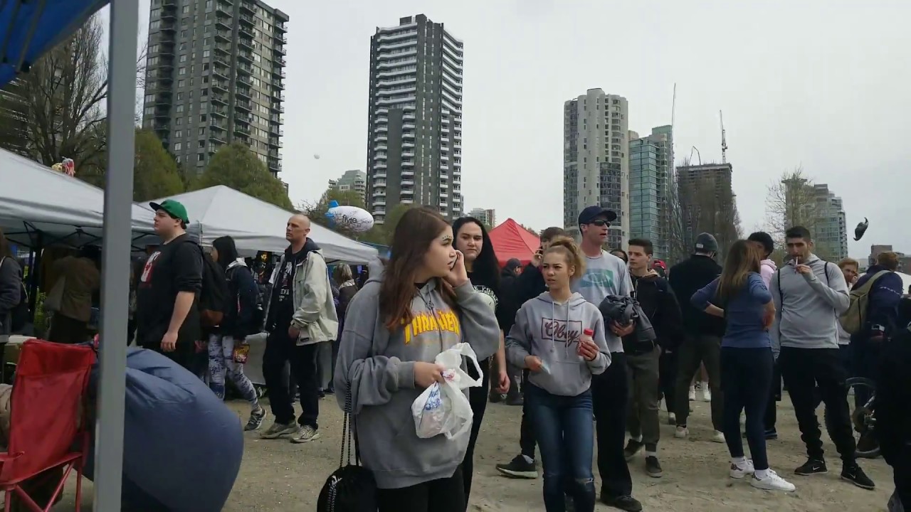 Party getting started 420 Sunset Beach Vancouver 2018