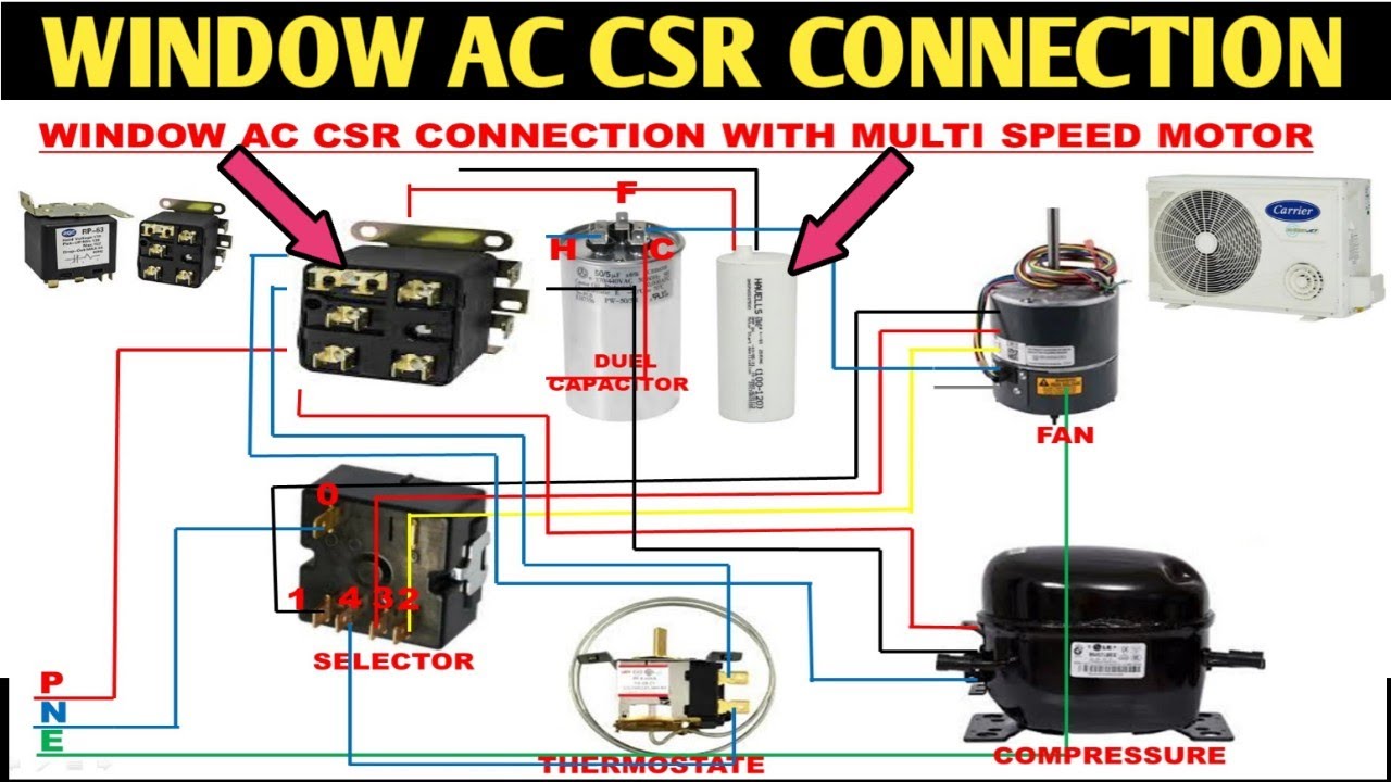 WINDOW AC CSR CONNECTION! WINDOW AC CONNECTION! VOLTAGE TYPE RELAY CONNECTION