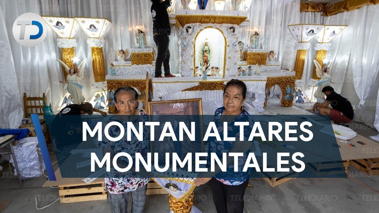 Altares monumentales, una tradición en Huaquechula, Puebla, para honrar a los fieles difuntos