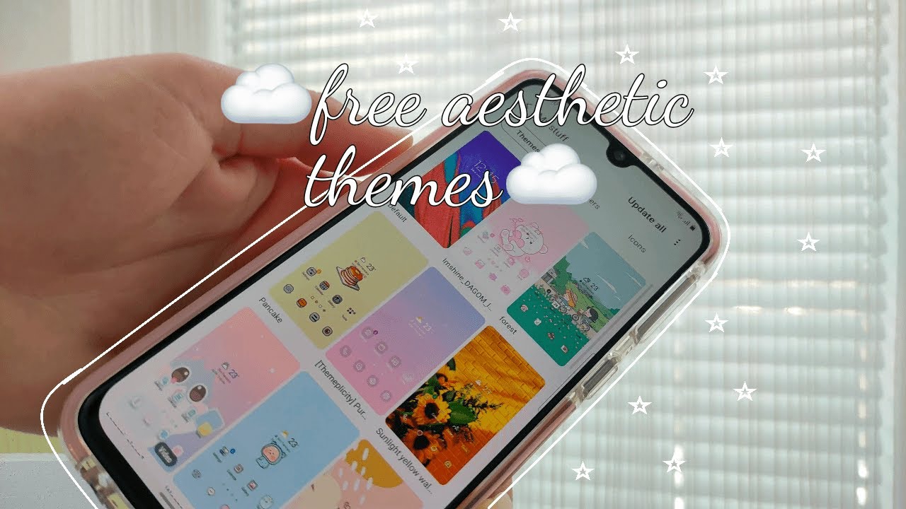 free aesthetic themes plus home screen aesthetic customization |samsung phone