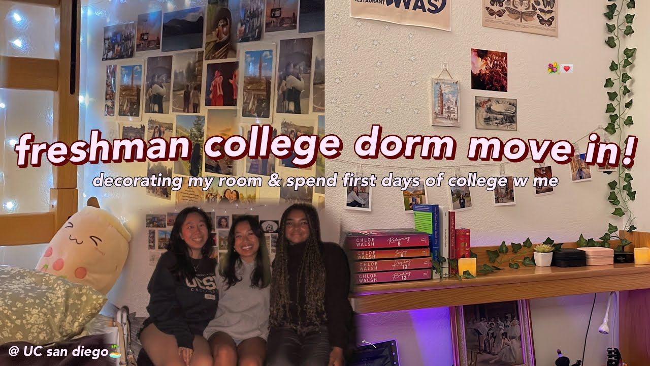 COLLEGE MOVE IN DAY + DECORATING my dorm vlog! freshman year dorm decor vlog: week zero college vlog