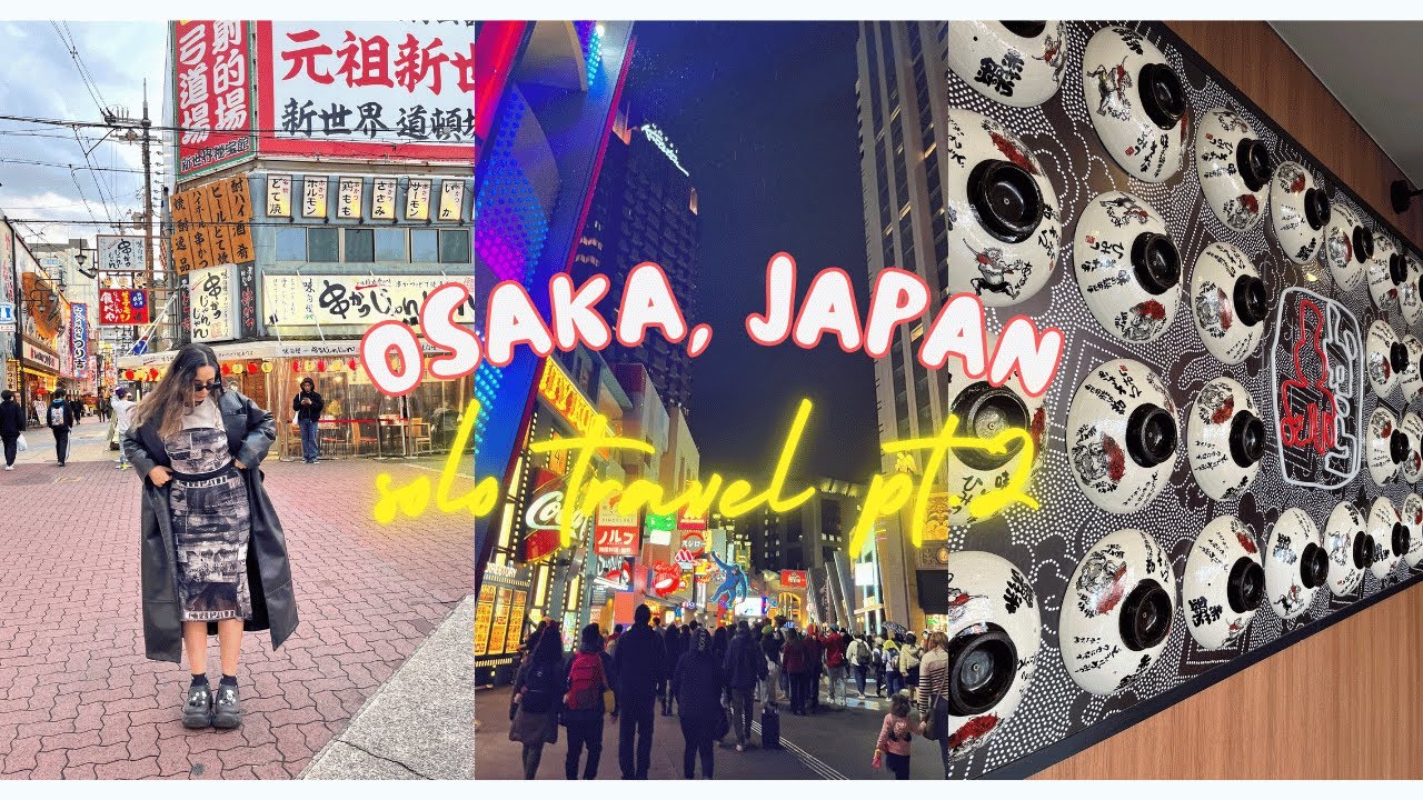 pt. 2 | 24 Hours in Osaka 🇯🇵 | Japanese skincare haul, sushi, streetwear, Dotonbori & Shinsekai 🍣✨