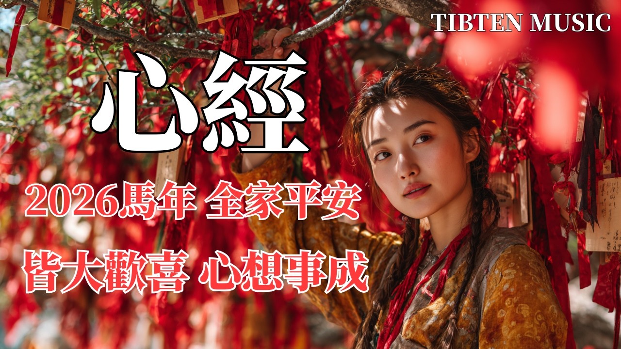 【100%無廣告】西藏梵音療愈 | 🧨 大年初一頭香！2026馬年《心經》誦經歌曲｜2026馬年開門紅｜消除過去一年霉運 ｜歡喜接福 所求皆遂 (Heart Sutra)