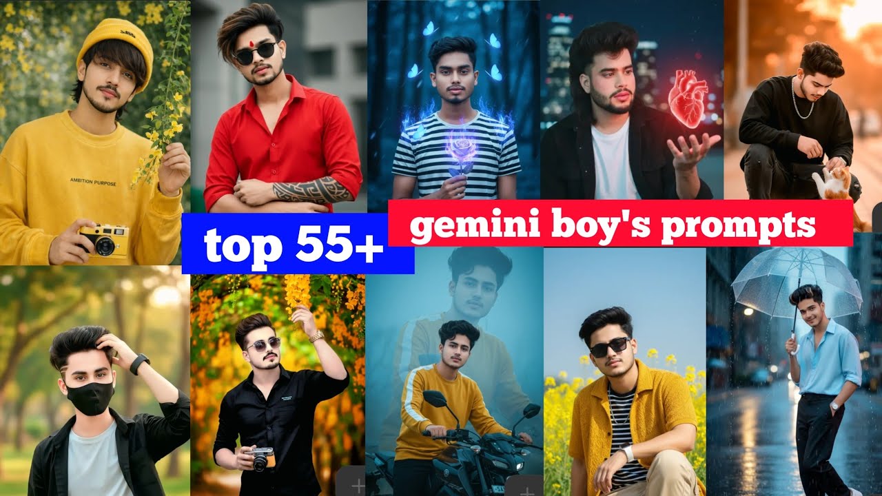 Top 55+ google gemini prompt for boy's || google gemini photo editing || boy's prompts ||