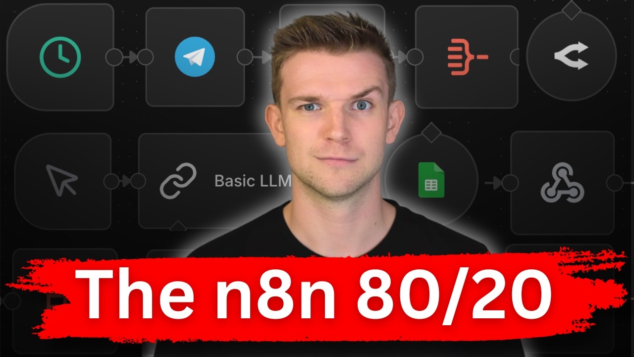Освойте 80% n8n, используя всего 15 узлов.
