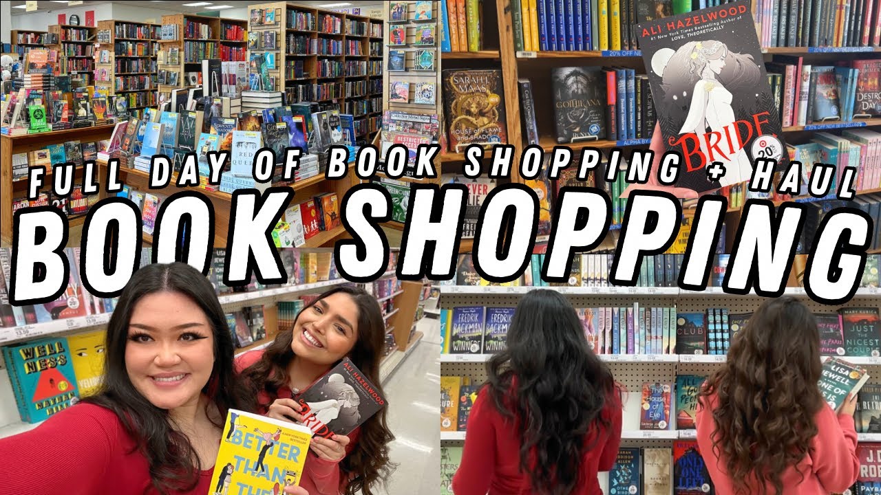 come book shopping with us + haul💋📚💫 target, half price books, goodwill, book mail