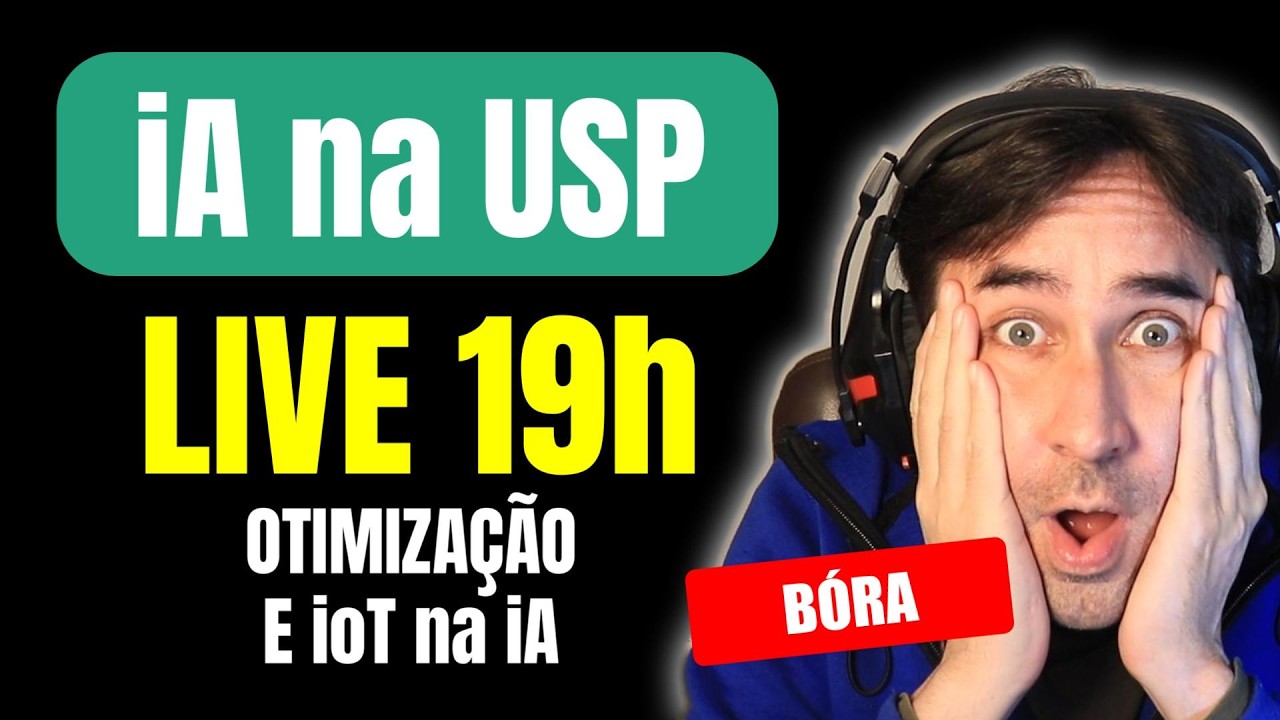 LIVE 19 Horas HOJE com Pesquisadores da USP de iA para IoT e Otimização e Futebol de iA