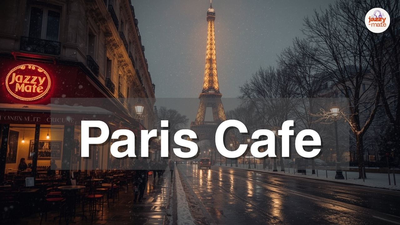 Paris Cafe Ambience ☕ Coffee Shop Jazz Winter & Positive Bossa Nova Piano Music for Good Mood