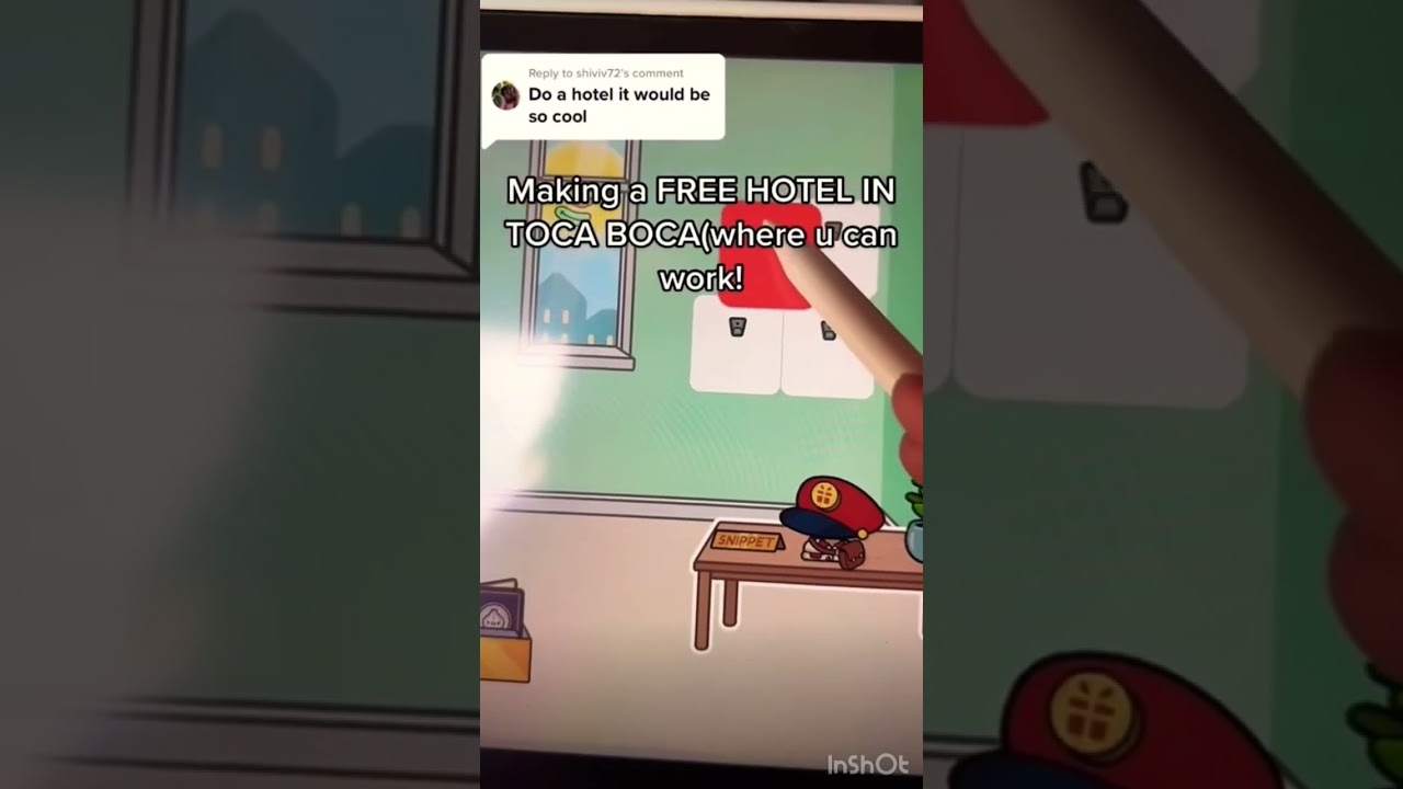 Making a free hotel in Toca boca(where you can work!) || credits : #tocatoast