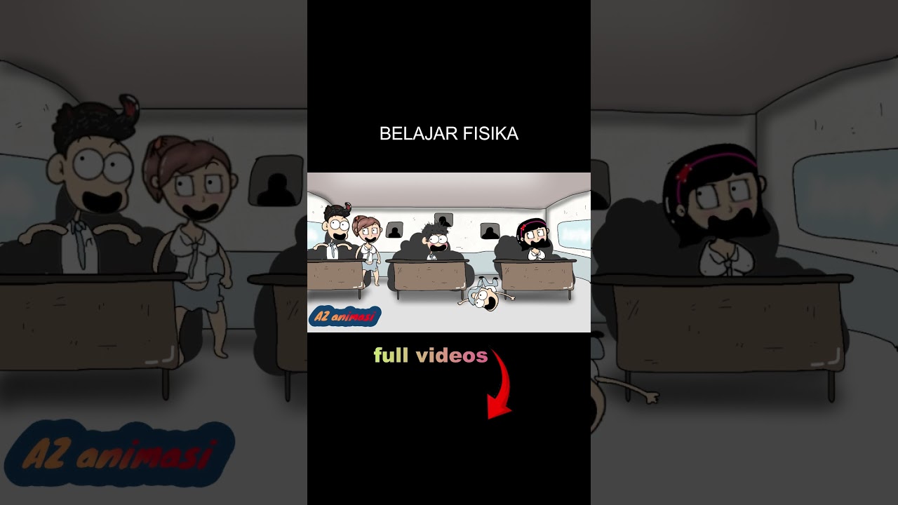 Belajar fisika - animasi sekolah #shorts #lucu #videolucu #animasilucu