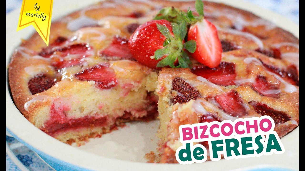 🍓 BIZCOCHO DE FRESAS 🍓😋 by Marielly