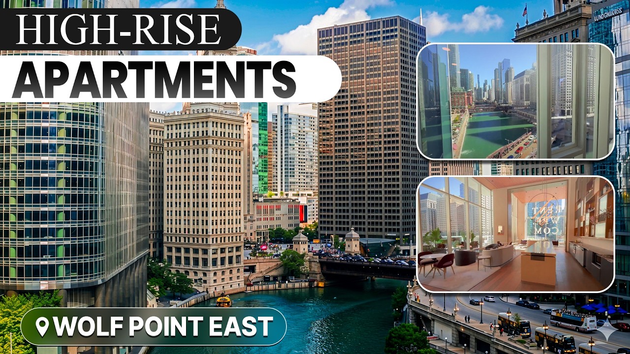 Luxury Apartments at Wolf Point East - River North High Rise Apartment  Building