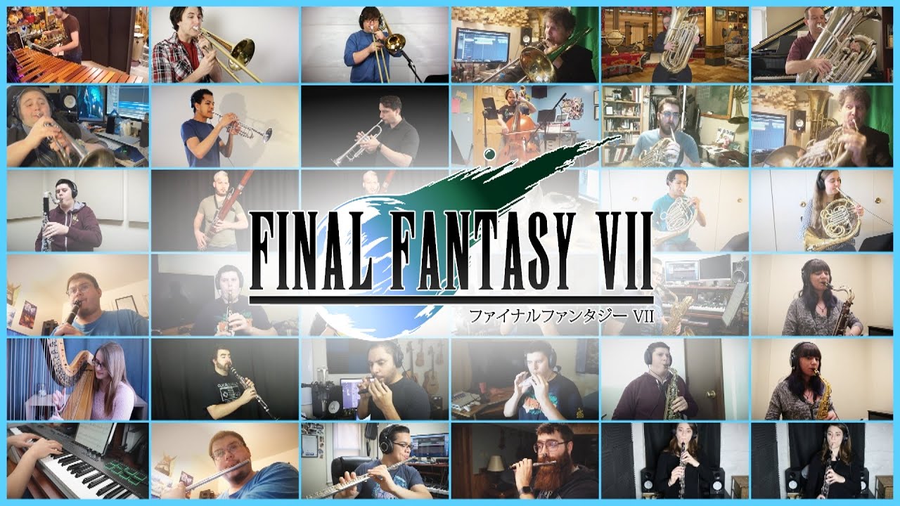 Main Theme of Final Fantasy VII - Wind Ensemble Collaboration ft. 23 Musicians