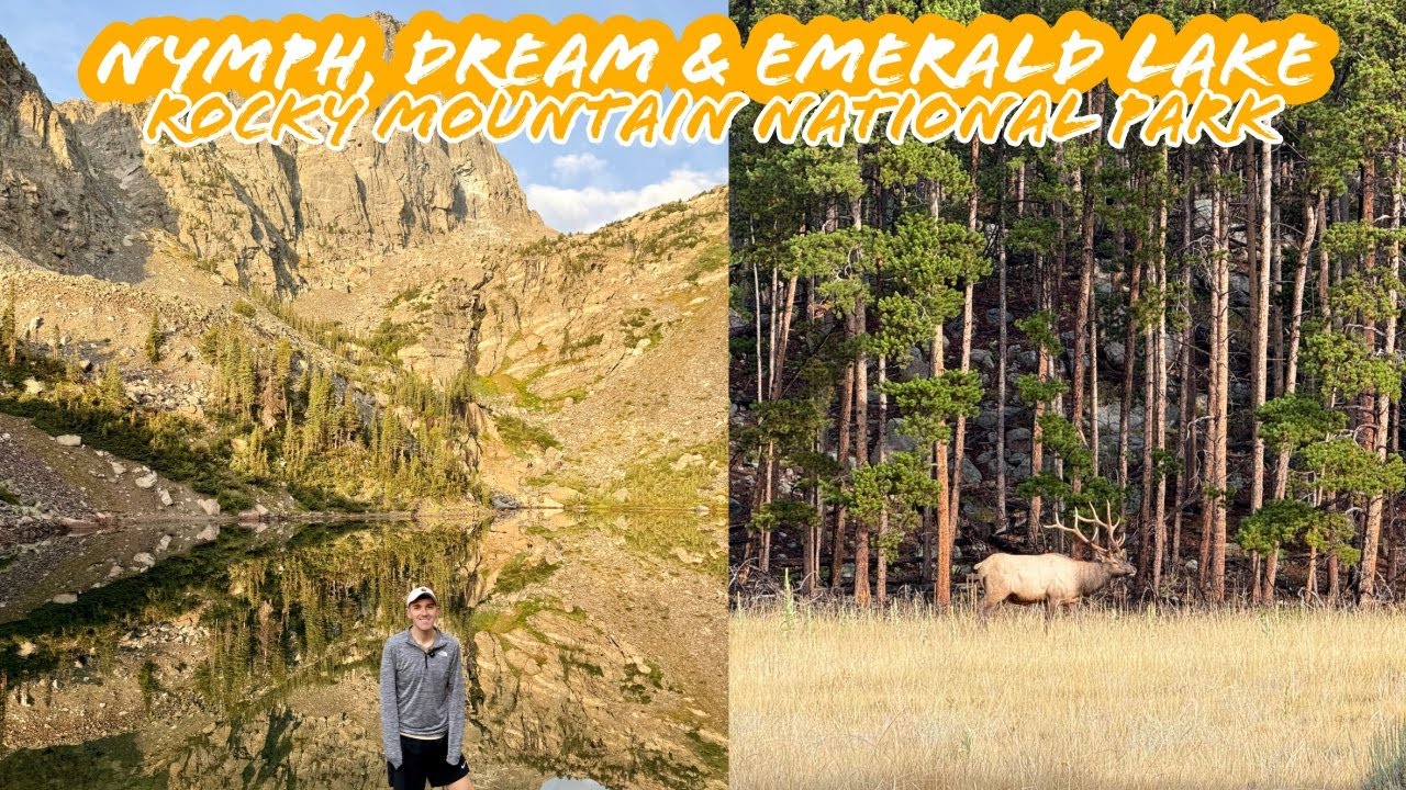 Hiking Bear, Nymph, Dream & Emerald Lake in Rocky Mountain National Park, CO.