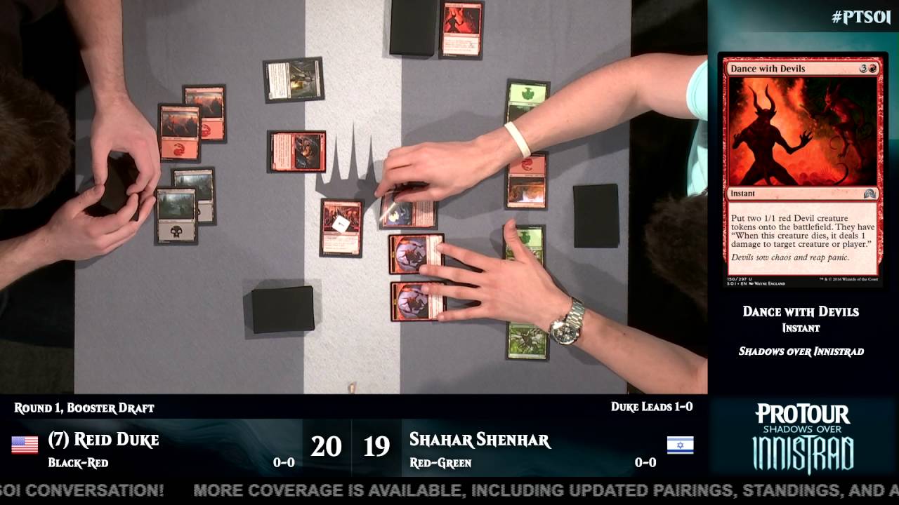 Pro Tour Shadows over Innistrad Round 1 (Draft): Reid Duke vs. Shahar Shenhar