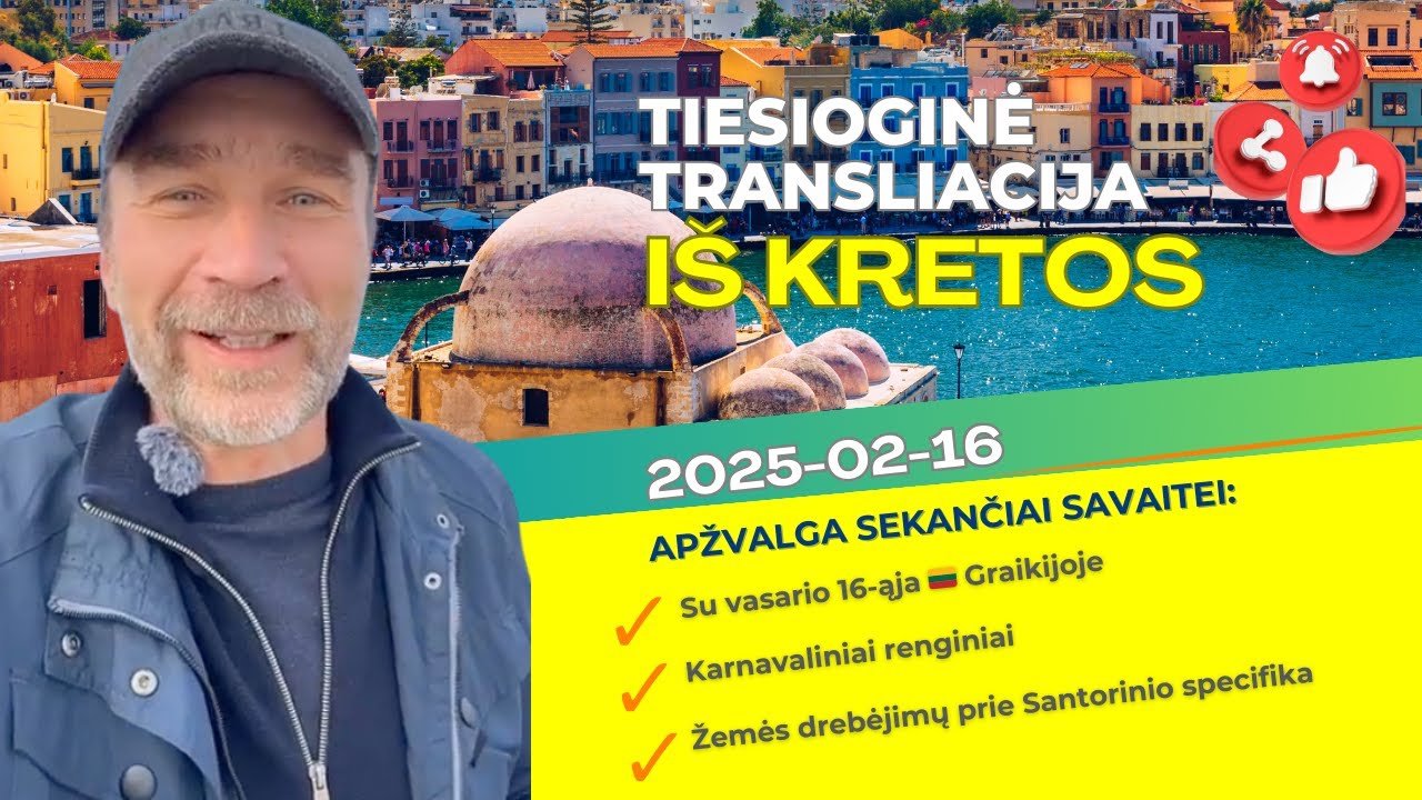 📣 Kretos aktualijos: vasario 16-oji Lietuvoje ir Graikijoje, žemės drebėjimų specifika | 2025-02-16