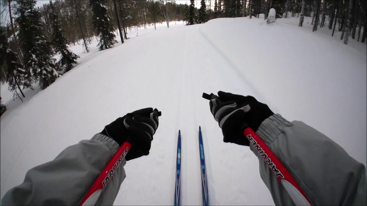 Skiing cross country in Sallatunturi January 2020