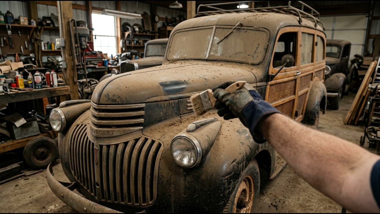 ASMR Car Restoration | 1941 Chevrolet Carryall Suburban | Full Showroom Rebuild (4K POV)