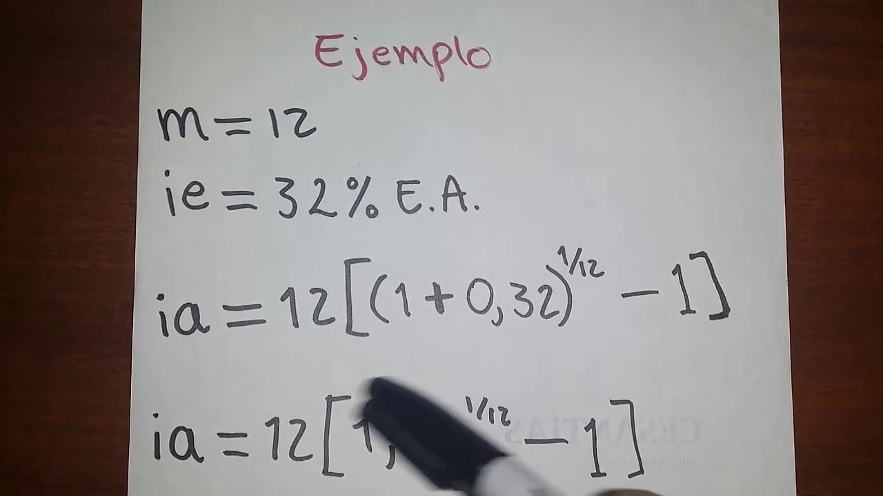 Como convertir una tasa efectiva a nominal vencida