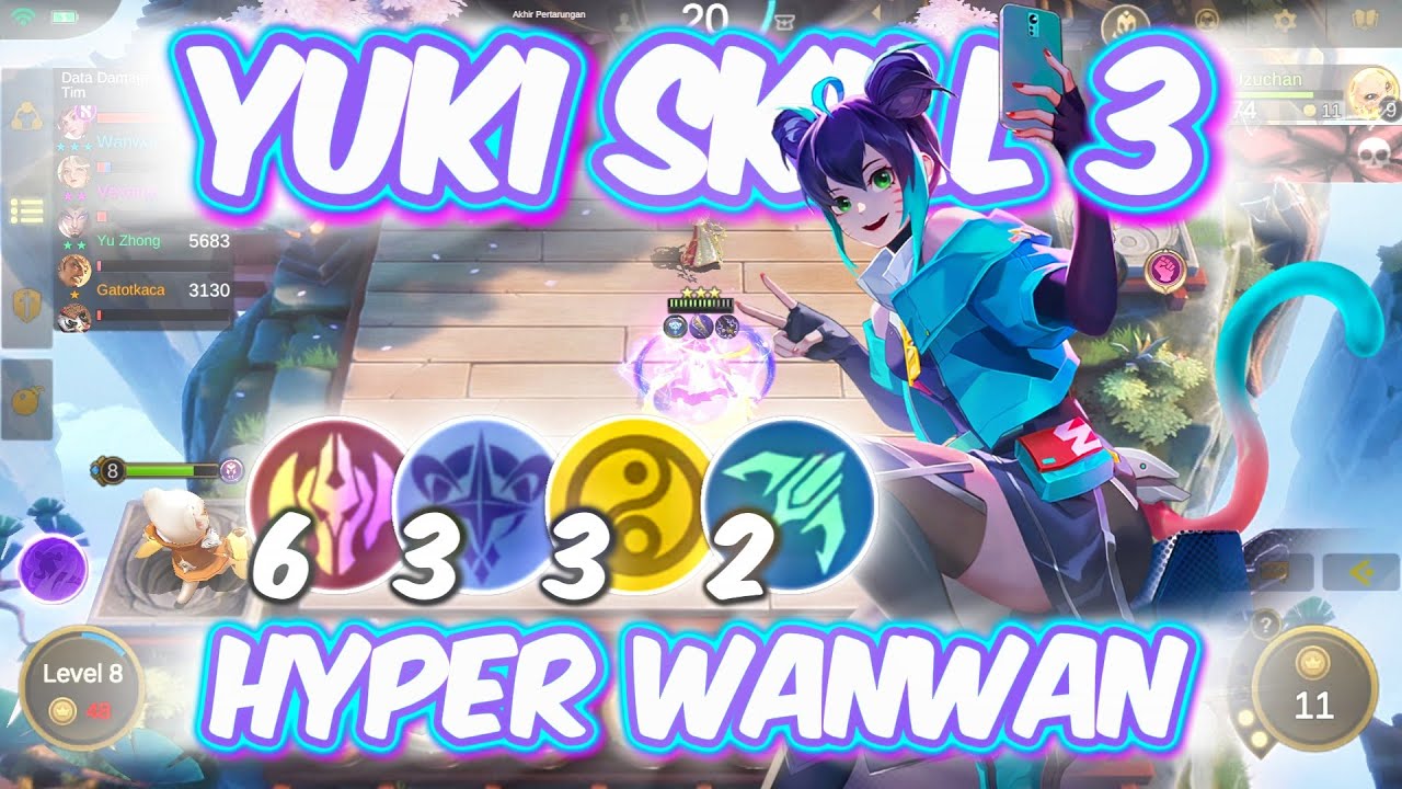 YUKI 3 WANWAN ASTRO CADIA IMMORTAL | MOBILE LEGENDS MAGIC CHESS