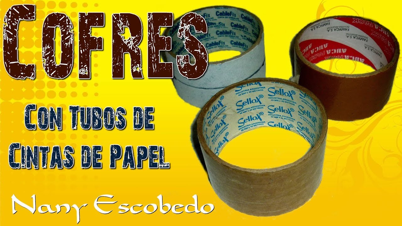 COFRES CON TUBOS DE CINTAS DE PAPEL