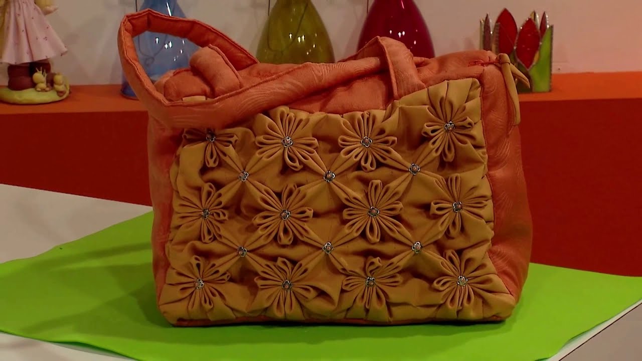 Hilda Rinaldi - Bienvenidas TV en HD - HCartera de 12 pétalos con la técnica de Capitoné | Tapicería