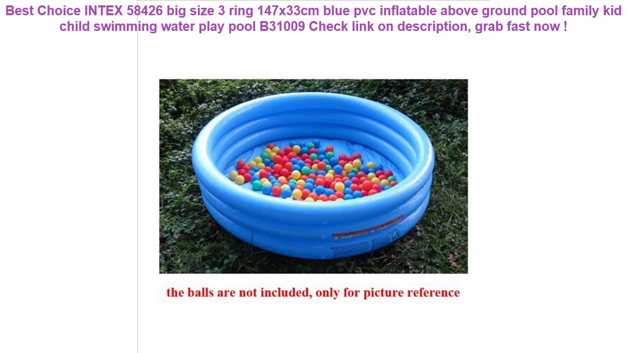 INTEX 58426 big size 3 ring 147x33cm blue pvc inflatable above ground